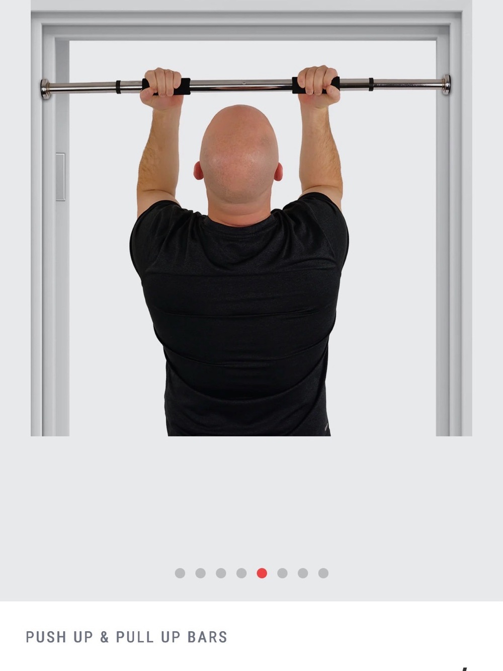 Adjustable Pull-Up Bar: Chrome Tension with Black Foam Handles